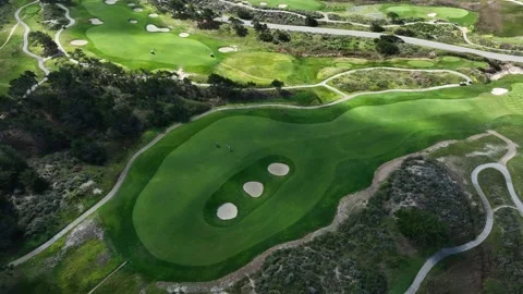 Top Down Golf Course Stock Footage 336223908