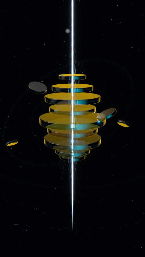 Top-down isometric diagnostic vertical view of an idle, Vertical 9:16 422 HQ Stock Footage 336655681