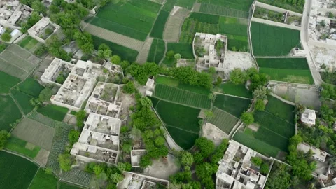 A Top-Down Look at Muddy Homes Stock Footage 274470846