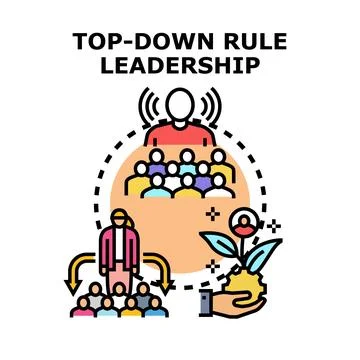 Top down management leadership rule vector concept Stock Illustration