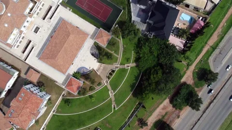 Top down mansion Stock Footage 203633195