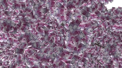 Top Down Money Growing on a Tree, animation Stock Footage 72783210