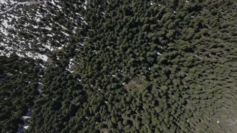 Top Down Mountain Aerial Stock Footage 165302676