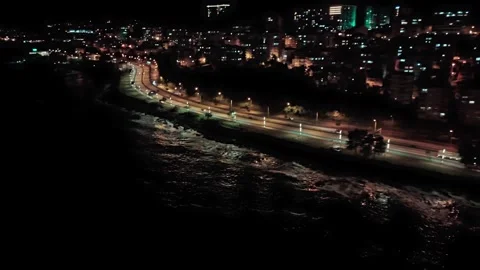 Top-Down Night View Stock Footage 281592857