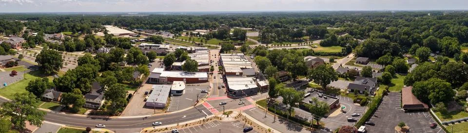 Top down panoramic view of Fort Mill, South Carolina Foto stock