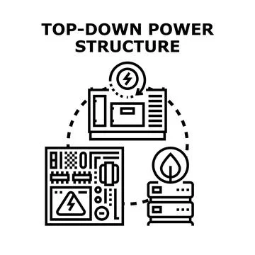 Top down power structure concept illustration Stock Illustration
