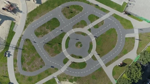 Top Down Recreation Park Nowy Sacz Aerial View Poland Stock Footage 268679129