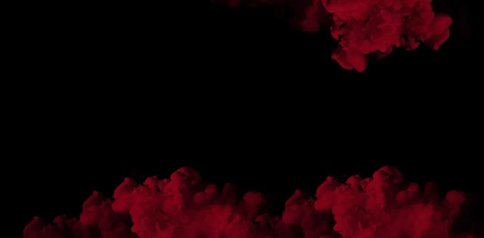 Top Down Red Smoke Cloud Background Stock Illustration
