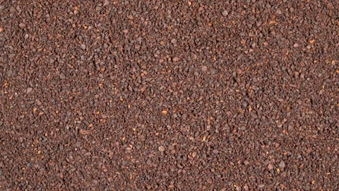 Top Down Rotating Ground Coffee Powder Texture Background Stock Footage 331936916