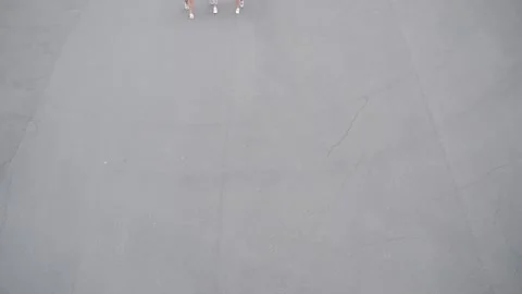 Top down shoot of people walking in big city in summer time Stock-Footage 197386689