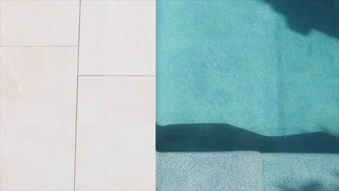 Top down shot of aqua pool Stock Footage 254459219