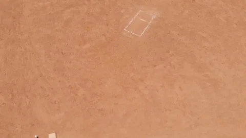 Top down shot of a baseball field. Stock Footage 115625546
