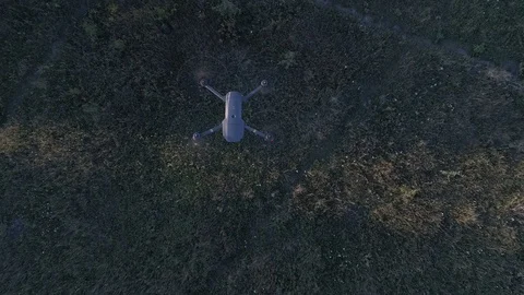Top down shot of flying Mavic Stock Footage 93252646