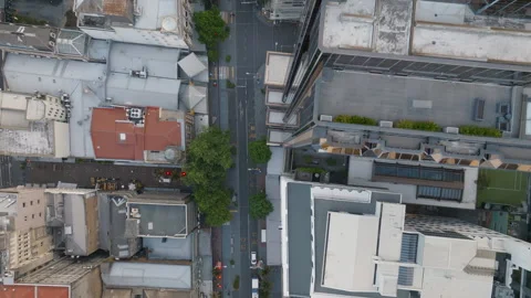 Top down shot of lower queen st, Auckland, New Zealand Stock-Footage 262809871
