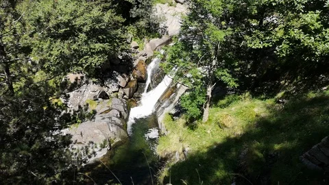 Top down shot of mountain creek. Video stock 94055863