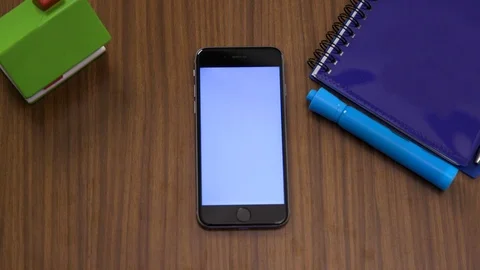 Top down shot off an office work desk environment Stock Footage 119982190