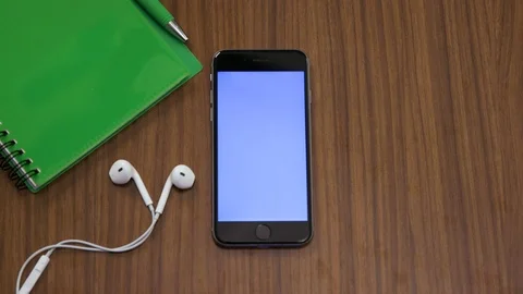 Top down shot off an office work desk environment Stock Footage 119982266