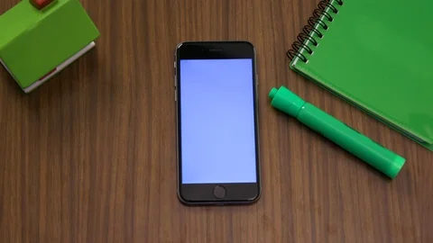 Top down shot off an office work desk environment Stock Footage 119982268