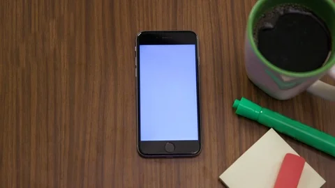 Top down shot off an office work desk environment Stock Footage 119982485