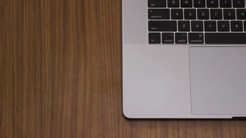 Top down shot off an office work desk environment Stock Footage 119983234