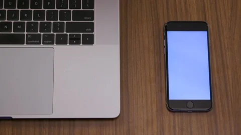 Top down shot off an office work desk environment Stock Footage 119983907