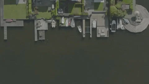 Top-down shot of piers Stock-Footage 264780070