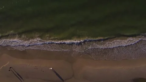 Top down shot of sea Stock Footage 248988445