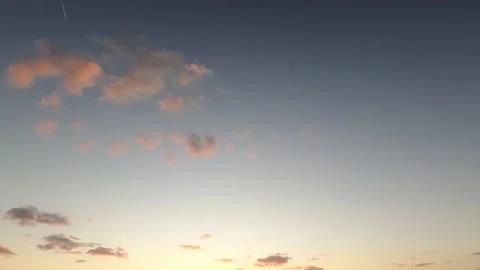From top to down - from sky to seawater - sunset in full color on the ocean Stock Footage 155962344