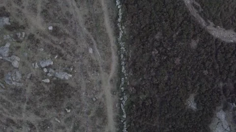 Top down stone wall pan 스톡 동영상 321801942