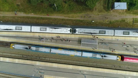 Top Down Train Station Hel Dworzec Kolej... | Stock Video | Pond5