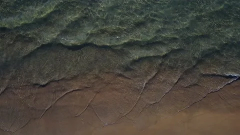 Top down view beach and sea. Aerial view of drone Stock Footage 233794992