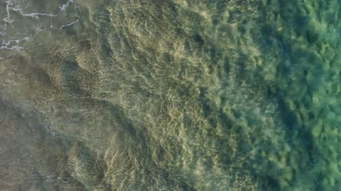 Top down view beach and sea. Aerial view of drone Stock Footage 233795025