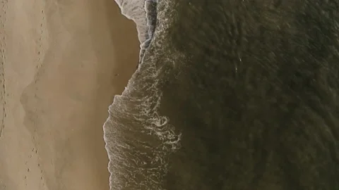 Top Down view of the beach at Rehoboth Beach 库存影片 208898640