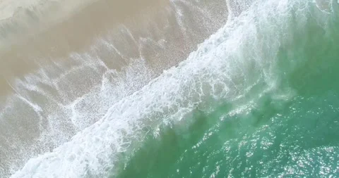 Top down view of a beautiful and tranquil tropical coastline. Stock Footage 331987825