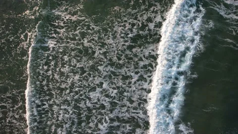 Top down view of Black Sea waters forming foaming waves. 4K Video Stock Footage 175924119