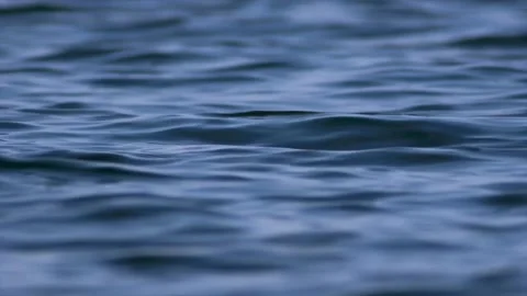 Top Down View of Blue Ocean Water Surface with Subtle Ripples Stock Footage 337514028