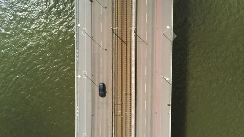 Top down view bridge Stock Footage 108173666