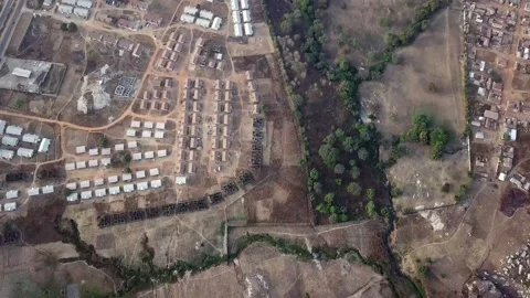 Top down view of cityscape Video stock 145434122