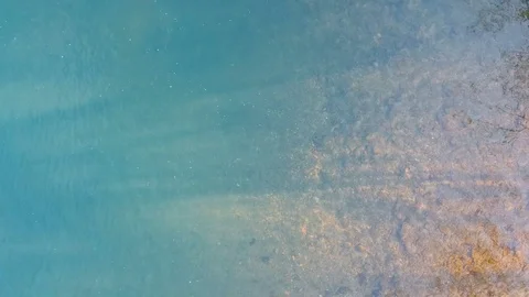 Top down view of clear water Stock Footage 125268886