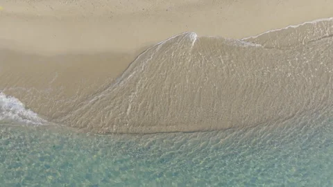 Top-down view of clear water shoreline Stock Footage 264008763