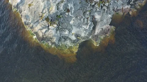Top-down view of the coastal cliffs Video stock 165417135