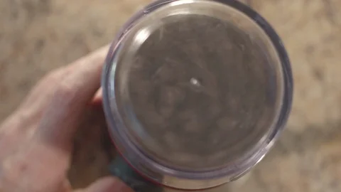 Top down view of coffee grinder Stock Footage 116707254