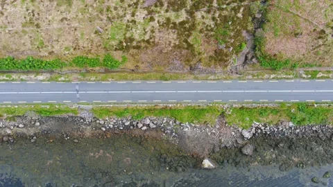 Top down view of the Connemara Loop scenic route. County Galway, Ireland. Stockbeeldmateriaal 312766599