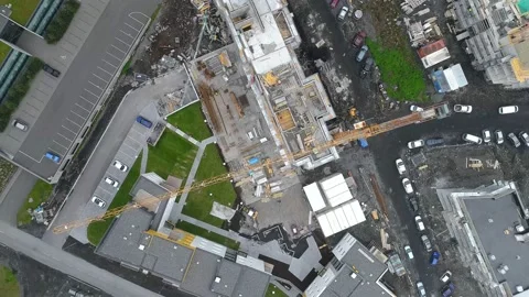Top down view of construction crane Stock Footage 199226708