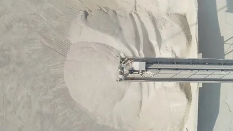 Top Down View of Conveyor Belt Working on a Quarry. Stock Footage 166065866