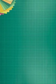 Top down view of cutting mat with colour swatch placed in the corner Fotos de archivo