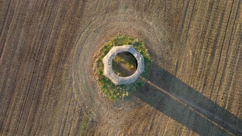 Top Down View of The Daymark from a drone, Kingswear, Devon, England 스톡 동영상 161484445