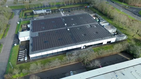 Top Down View of Eco AI Cloud Data Center Milton Keynes Stock Footage 337439988