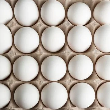 Top down view of eggs Stockfoto's