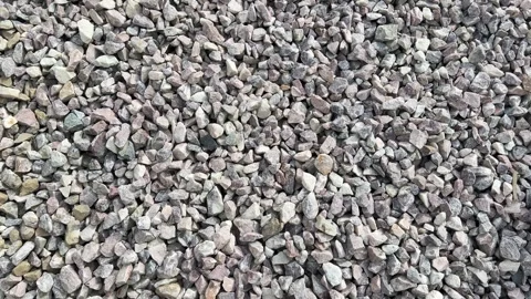 Top down view of gravel material for construction 库存影片 343326879